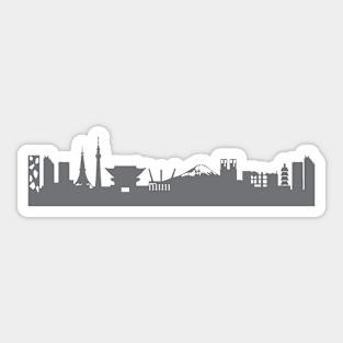 Tokyo in gray Sticker